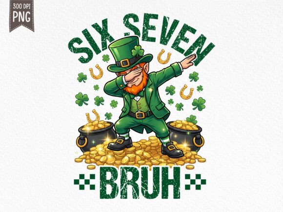 Download Six Seven Bruh Viral St Patrick’s PNG - Six seven Collection