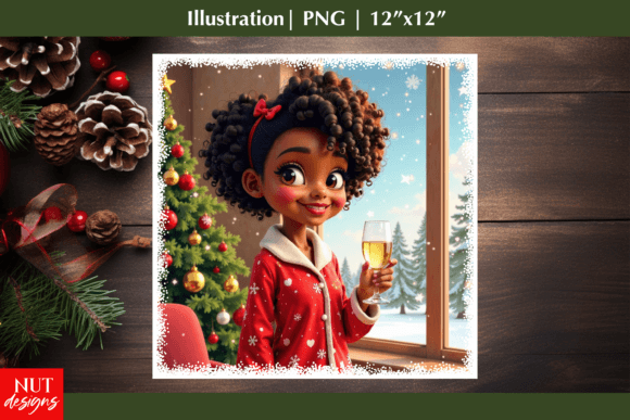 Download Christmas Illustration, Black Woman - Premium Resources