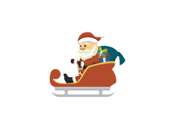 Download Christmas Illustration Santa in a Sleigh - Christmas illustration Collection