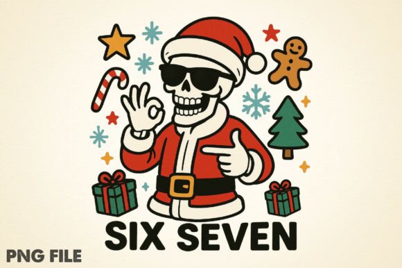 Download Skeleton Six Seven Christmas Png - Six seven Collection