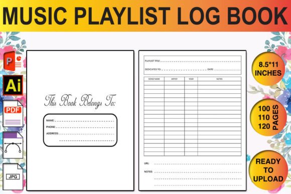 Download Music Playlist Journal KDP Interior - Playlist Collection