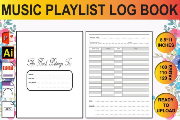 Download Music Playlist Journal KDP Interior - Playlist Collection