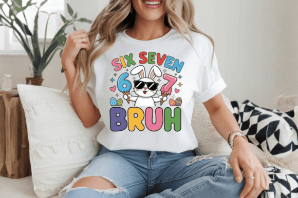 Download Six Seven Bruh Cute Bunny PNG, Easter Da - Six seven Collection