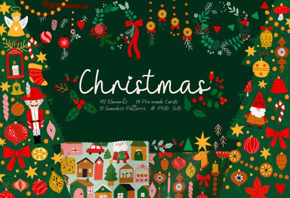 Download Retro Christmas Illustration - Christmas illustration Collection