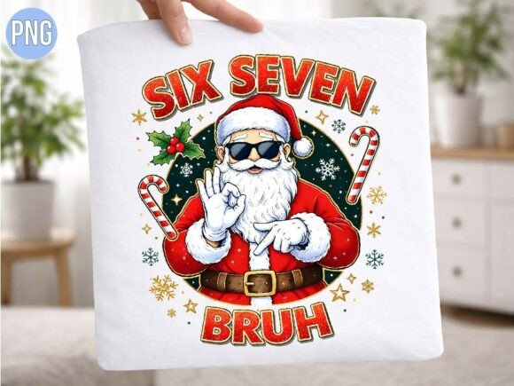 Download Six Seven Bruh Christmas Santa Claus PNG - Six seven Collection