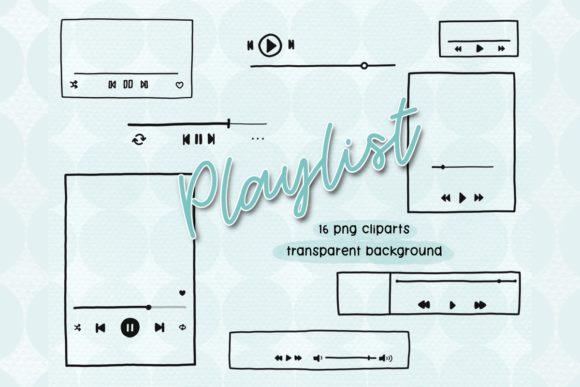 Download Music Playlist Hand Drawn Cliparts - Playlist Collection