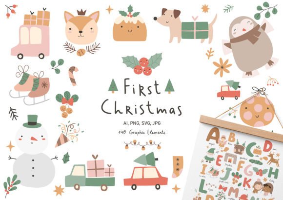 Download Boho Baby Christmas Illustration - Christmas illustration Collection